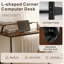 L-Shaped Metal Base Computer Desk