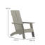 Chaise Adirondack moderne à 2 lattes avec repose-pieds Balasi-933637883