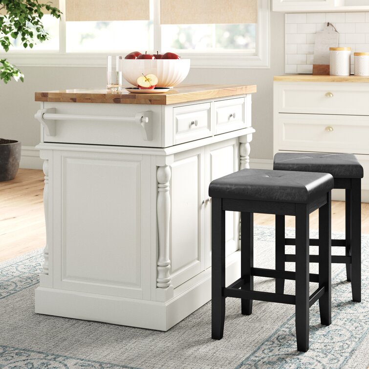 Three Posts™ Diamondback Kitchen Island Set & Reviews | Wayfair