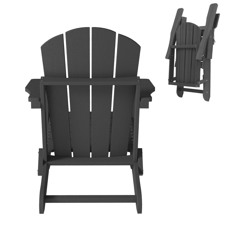 Chaise Adirondack pliable pour l'extérieur, Gris