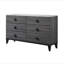 Commode en faux marbre et dessus en chêne gris rustique Avantika