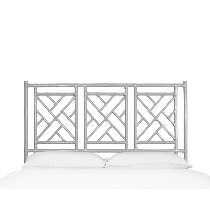 Tête de lit Chippendale à cadre ouvert, Grand lit, Gris