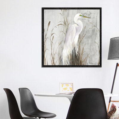 Heron In The Reeds by Aimee Wilson - Painting on Canvas