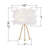 Marjorie 14.5" Tripod Feather Table Lamp-964245557