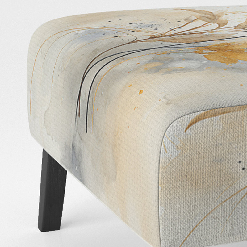 Asian Art Feathers Sumi II - Fauteuil de chambre rembourré traditionnel, fauteuil d'appoint Asian Art