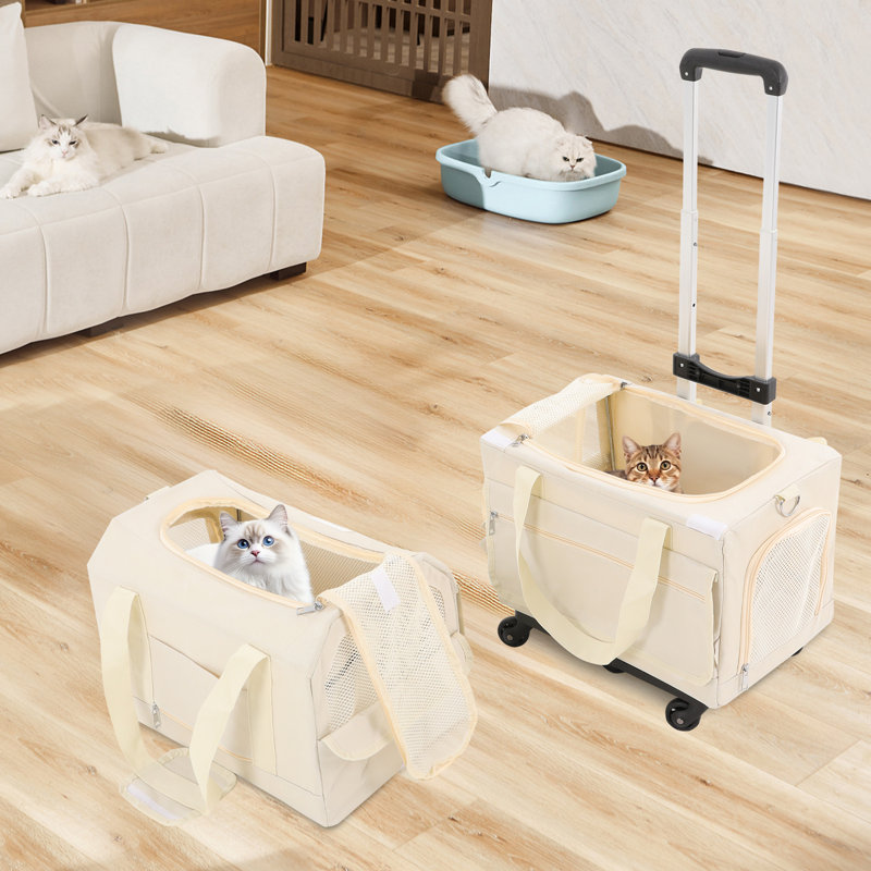 Sac de transport pour animaux 2 couches avec fenêtres en filet