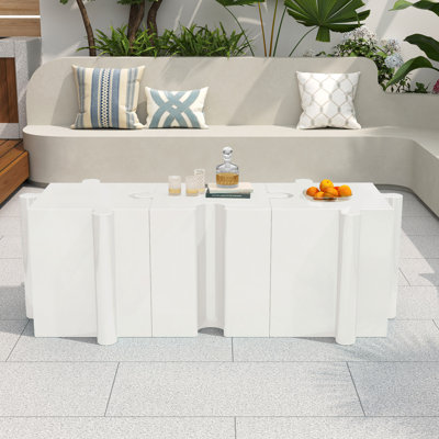 Ensemble de 3 tables de casse-tête artistiques, tables d'appoint modulaires MGO avec emboîtement (2 convexes et 1 concave), capacité de 200 lb pour l'intérieur et l'extérieur