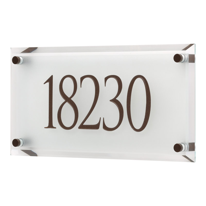 Plaque d'adresse 1 ligne Frjan, Bronze foncé, Oui