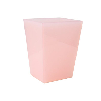 Rosé Lucite Wastebasket + Liner