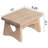 7.5'' Tall 1 - Step Solid Hardwood Lightweight Rectangular Step Stool for Adults and Kids with 200 Lbs Capacity, Step Ladder, Unfinished-820441932