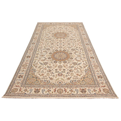 Tapis crème noué à la main 8 pi 0 po x 15 pi 11 po