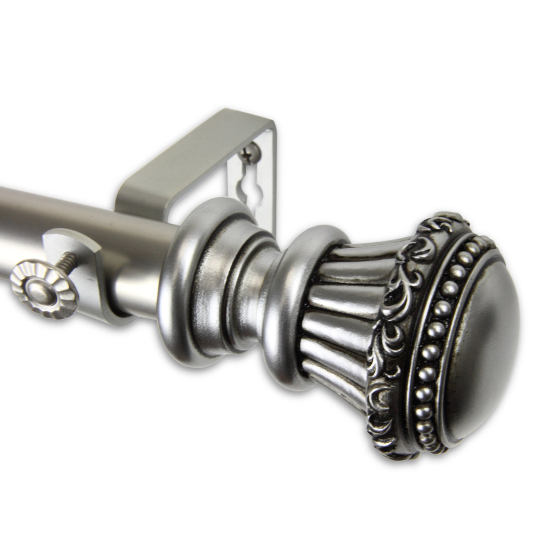Brickton Steel Adjustable Single Curtain Rod Winston Porter 