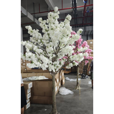 Cerisier blanc artificiel de 10 pi de hauteur pour un décor élégant