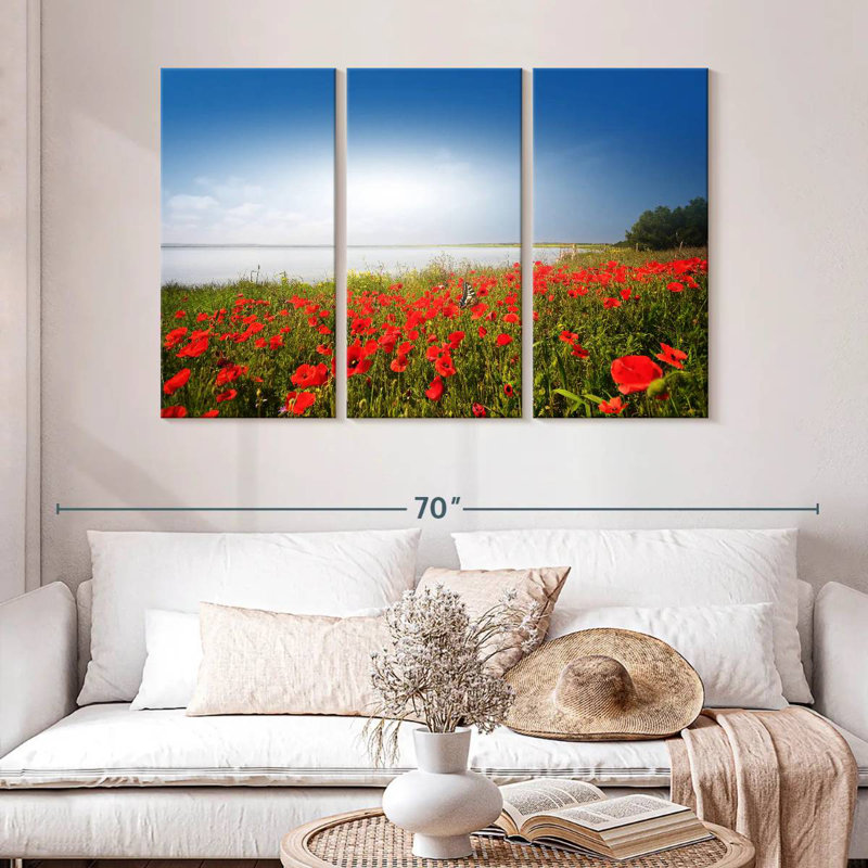 Alvord Lakeside Poppy Field, H 32 po x l 50 po