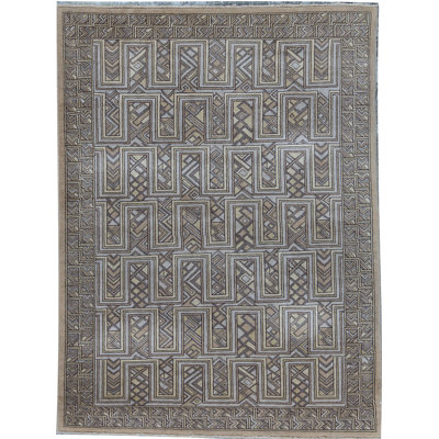 Hand-Knotted High-Quality Gray Area Rug