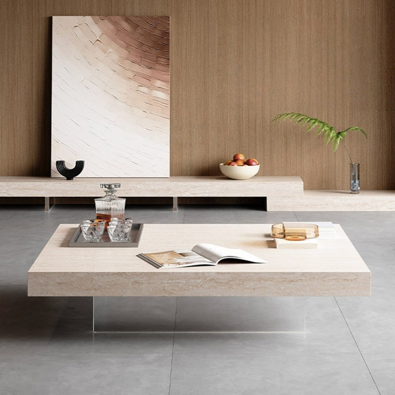 Table basse luxueuse en acrylique, H 13,8 po x L 39,4 po x l 39,4 po