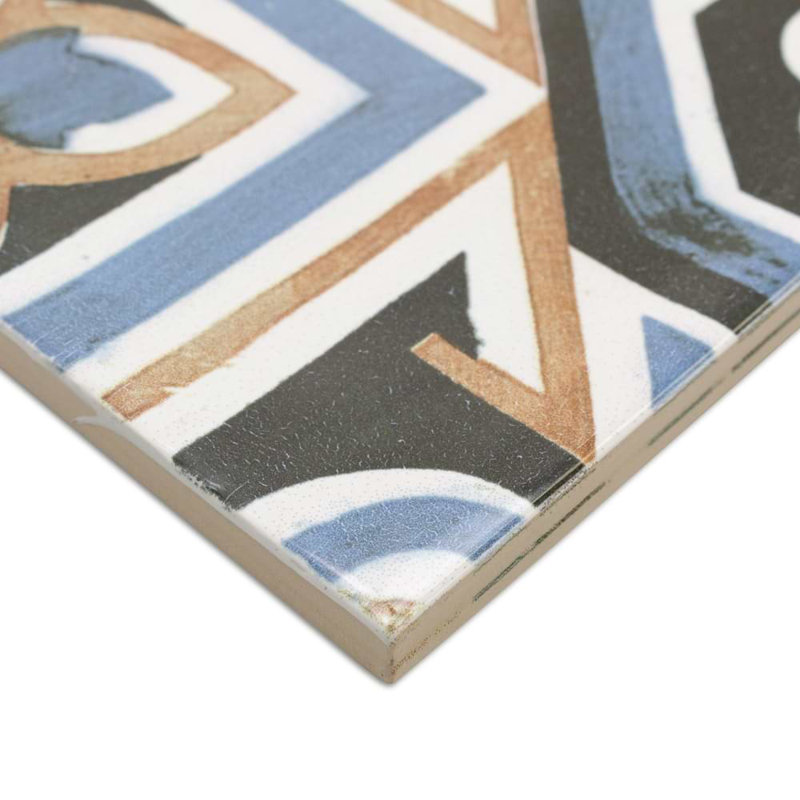 Santa Monica 4X12 Ceramic Wall Tile, Warm Deco