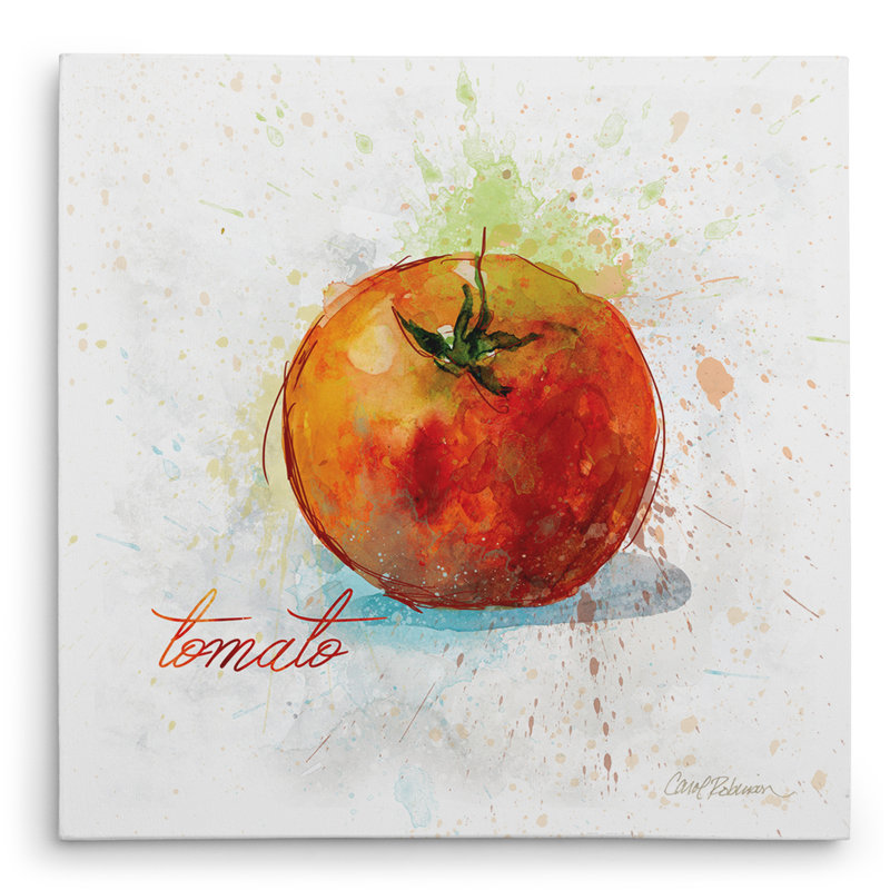 Tomate végétarienne - reproduction sur toile, H 32 po x l 32 po x P 1,5 po