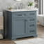 Meuble-lavabo simple 36 po avec lavabo en céramique 36 po, 2 tiroirs basculants, portes à fermeture en douceur, conception autoportante-1136485315