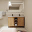 Meuble-lavabo double autoportant 48 po avec plateau en plastique Jeinny