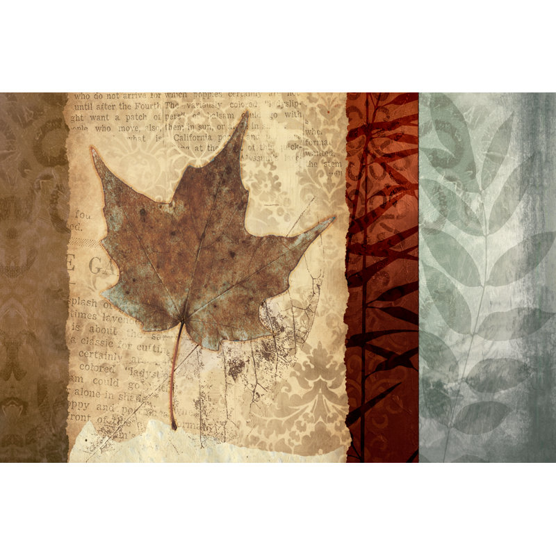 Cool Leaf - Wrapped Canvas Painting, 81cm H x 122cm W x 3.8cm D