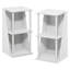 Étagère de rangement Furinno FLEXI, étagère d'angle à 4 cubes, étagère à livres, bibliothèque de présentation empilable et séparable, pour l'organisation et le rangement, pour le salon, le bureau personnel, blanc-126653066