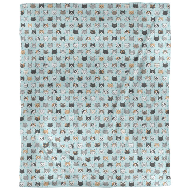 Tissu pour chat kitty, Bleu sarcelle, L 54 po x l 36 po, Lin huître palazzo