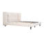 Structure de lit tapissier beige capitonné avec éclairage DEL et USB