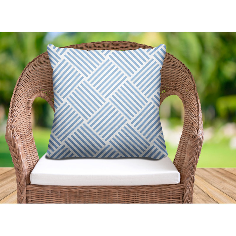Housse et insert de coussin extérieur Langley, H 17 po x l 17 po, Pervenche