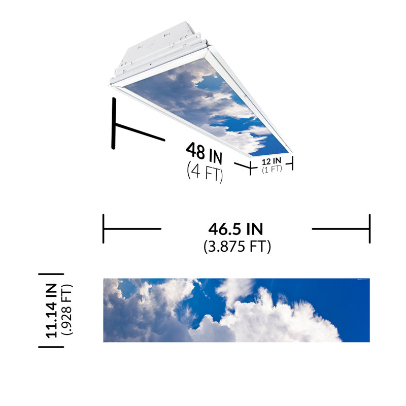 Cloud Rectangle Fixture Component Ceiling Light