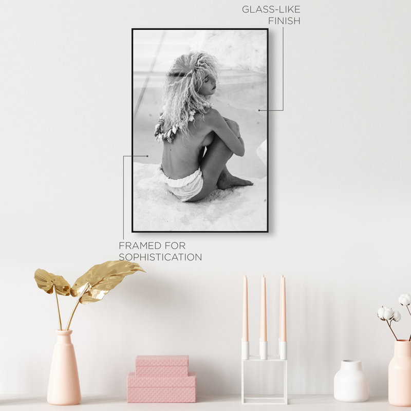 Moment of Peace BW I Canvas People Print by Oliver Gal, 25"H x 17"W, Black Frame