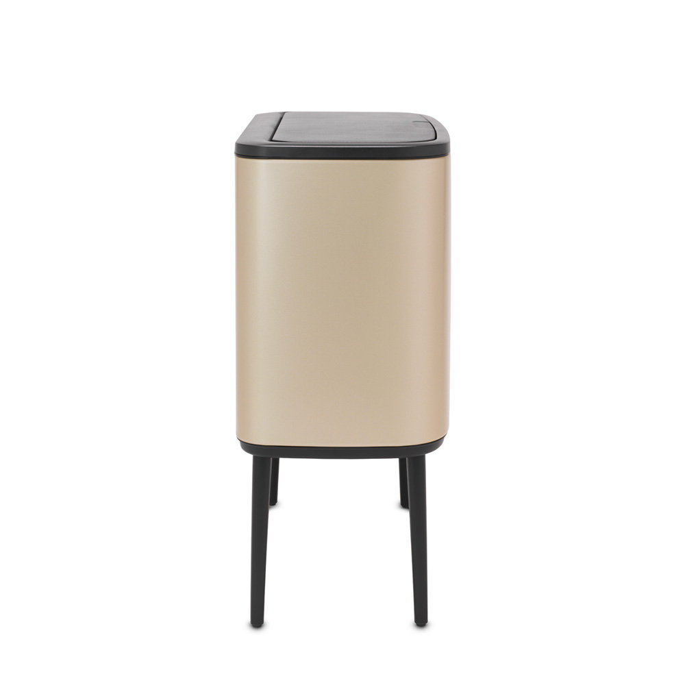 Brabantia Bo Touch 9gal Recycling Can, Metallic Gold