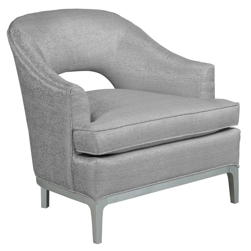 Jamie Barrel Chair, 1183 Dove, Walnut