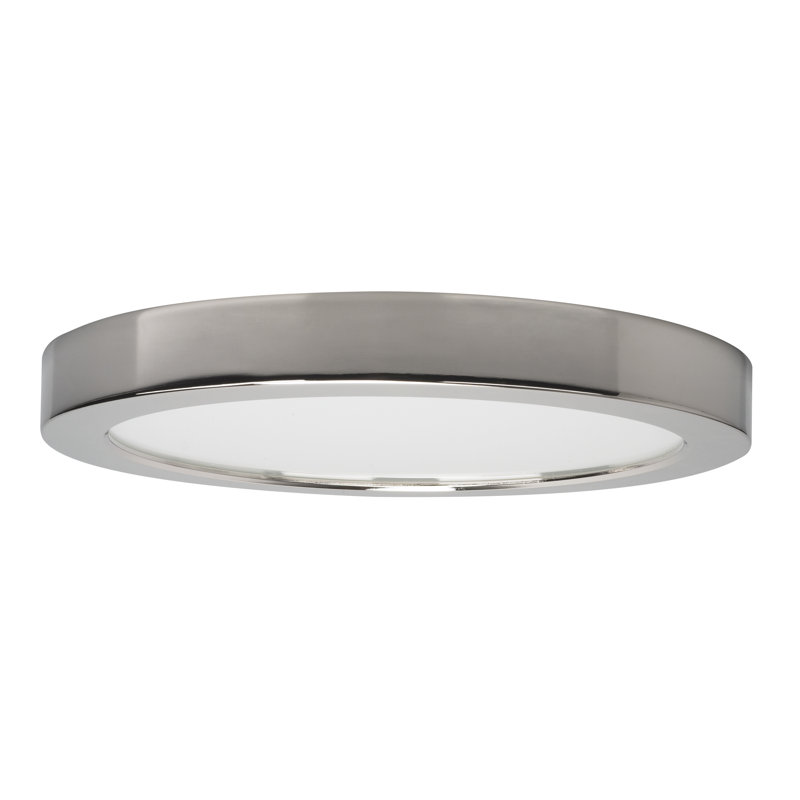 Plafonnier encastré 1 lumière DEL Speidel, Chrome poli, H 1 po x l 9 po x P 9 po
