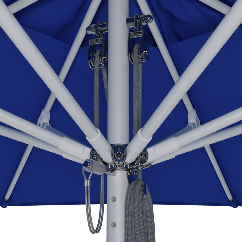 Parasol de patio blanc en aluminium 9 pi, Marine
