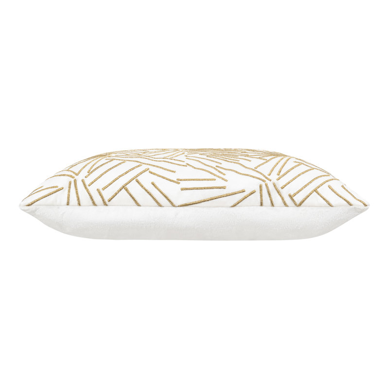 Zora Ivory And Gold Pillow