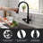 High-arc Pull-down Sprayer Kitchen Faucet With Built-in Glass Rinser-129258036