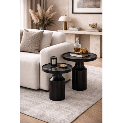 Ensemble de tables d'appoint 2 pièces Tonis