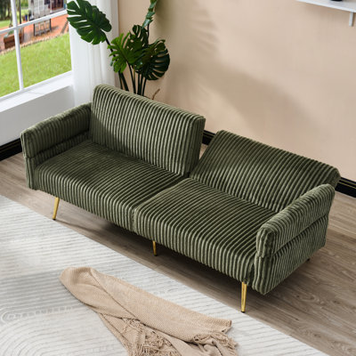 Foldable Bed, 79 Inch Corduroy With Adjustable For Living Room & Narrow Areas Double Restricted