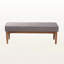 Banc de salle à manger rembourré en bois gris H 17,17 po x l 46,71 po x P 17,52 po Tomball