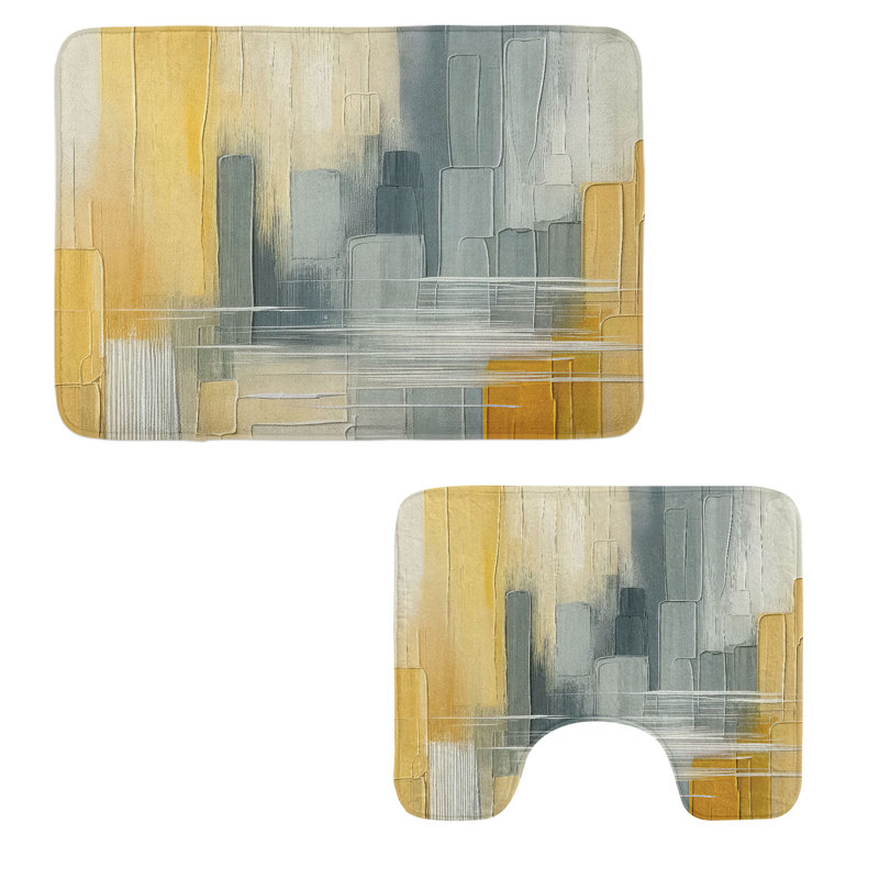 Ensemble 2 pièces de tapis de salle de bain Modern Modern