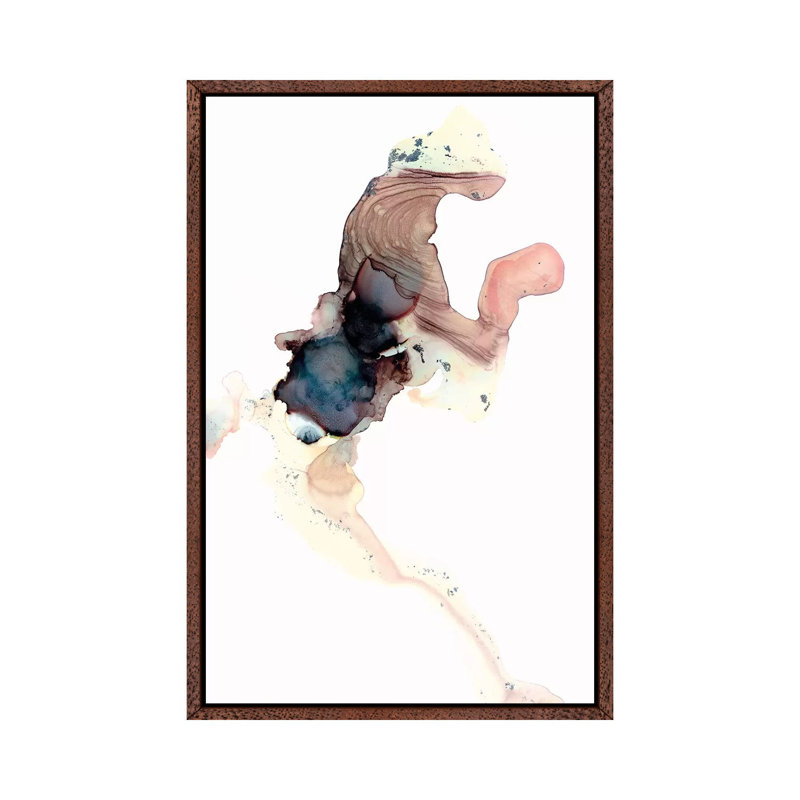 Cardamom Rose 1 Piece Painting on Canvas, 66.04 cm H x 45.72 cm W, Classic Brown Wood Framed