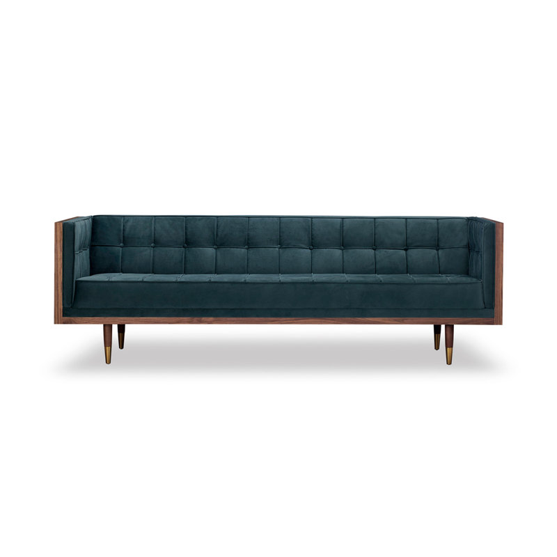 Majoch 87 Inches, Petrol Velvet