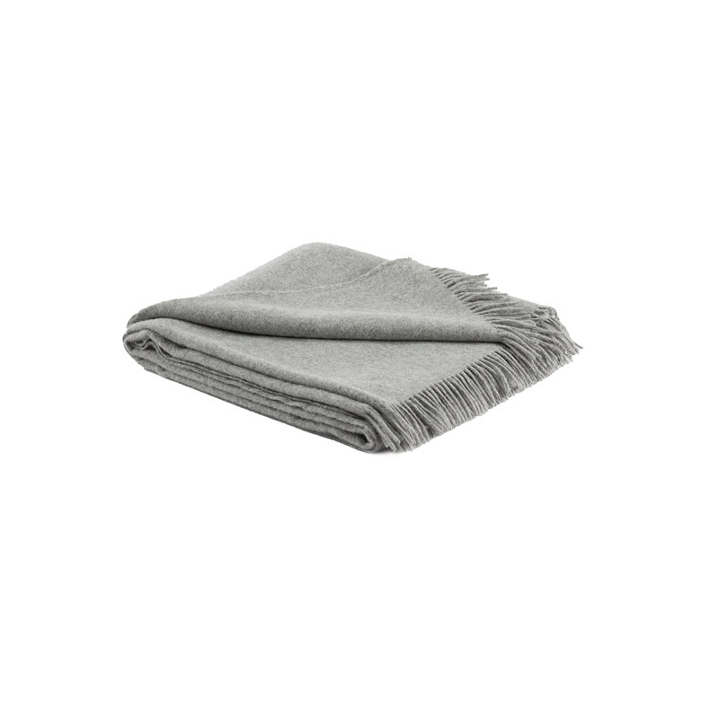 Jeté en laine recyclée et écossais L 73 po x l 59 po Fibre par Auskin, Gris