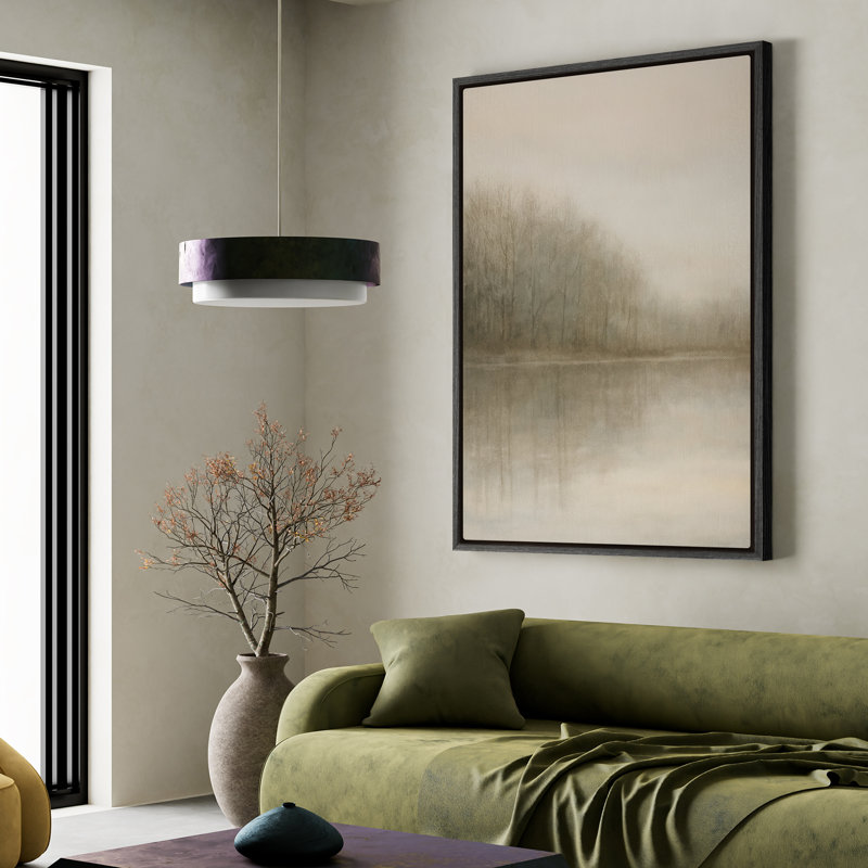 Framed Canvas Wall Art - Vintage Abstract Wall Prints for Bedroom - 24"x36", Black