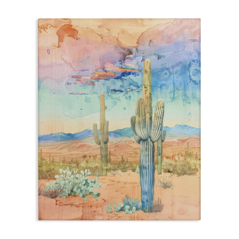 Pastel Desert Sky Canvas Wall Art by LSR Design Studio, 30" H x 24" W