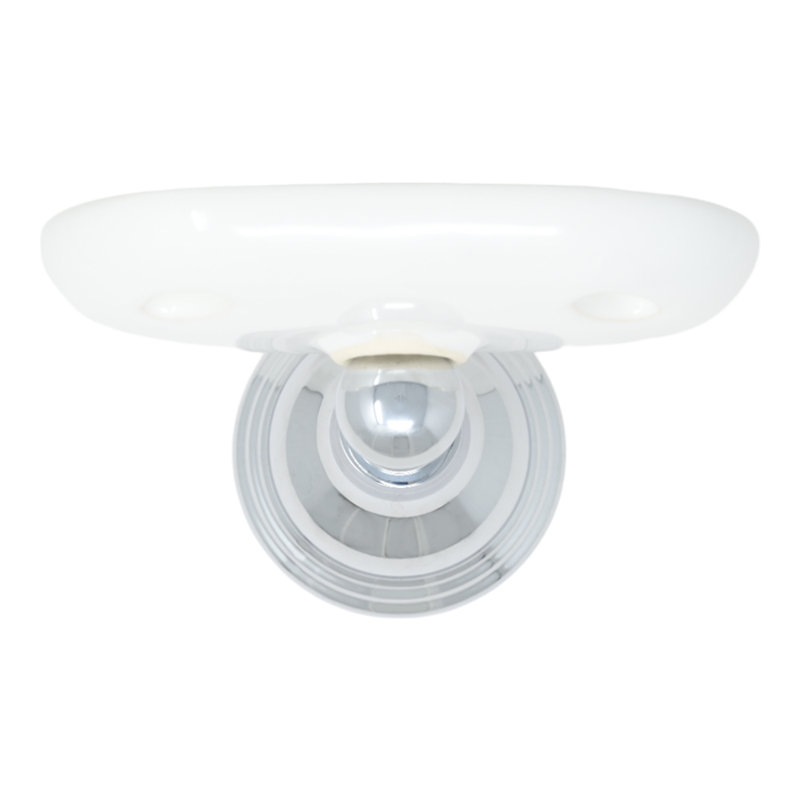 Porte-brosses à dents en porcelaine et verre St. Lawrence, laiton massif - Strom Living, Chrome