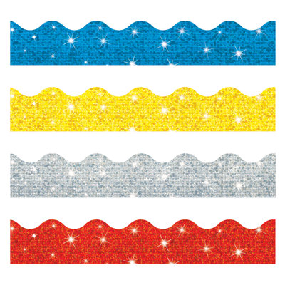 4 Piece Trimmer Sparkle Variety Classroom Border Set