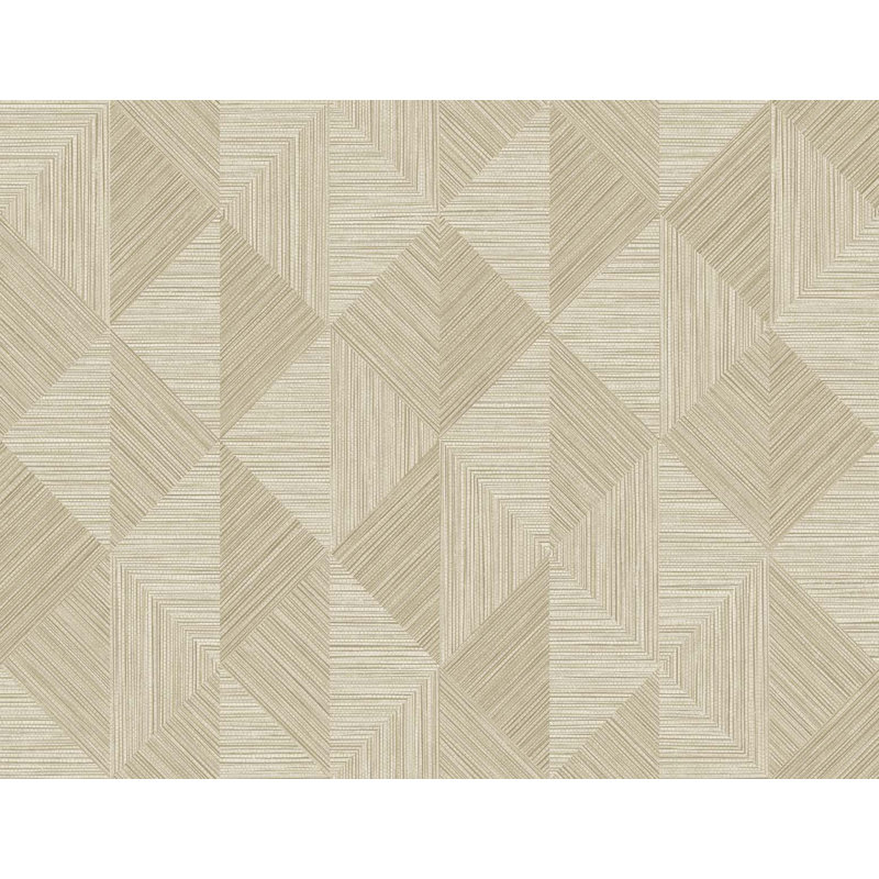 Tasnem Grass Cloth Geometric Roll, Beige