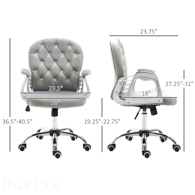 Chaise de bureau capitonnée de luxe, choix élégant pour la maison et le bureau, confort moelleux